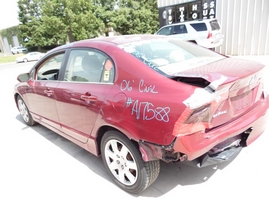 2006 HONDA CIVIC LX BURGUNDY 4DR 1.8L VTEC AT A17588